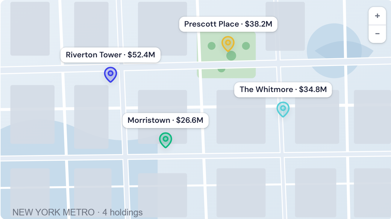 Holdings map — New York metro area